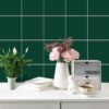 Bathroom Kitchen Wall Floor Tile Vinyl Decals. White Black Seamless Design, Upgrade with Peel and Stick Tile Stickers | Waterproof & Removable