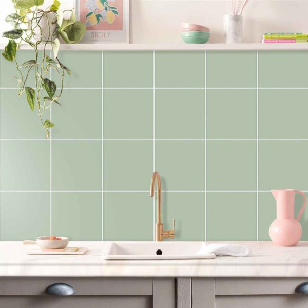 Green Floor Tile Stickers | Kitchen, Wall, Bathroom, Tile Decals| Antiskid Floor Tile Stickers | Removable | FREE DELIVERY!