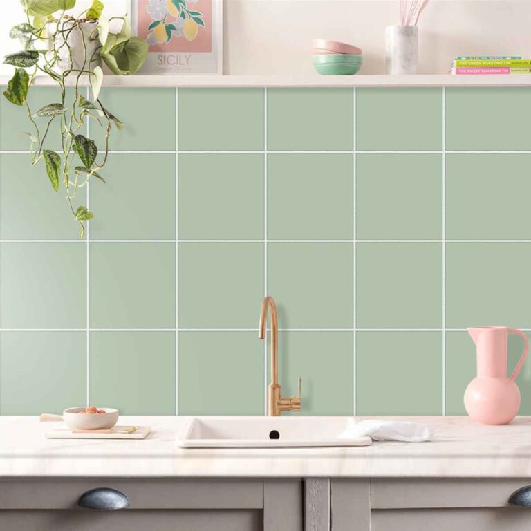 Green Floor Tile Stickers | Kitchen, Wall, Bathroom, Tile Decals| Antiskid Floor Tile Stickers | Removable | FREE DELIVERY!