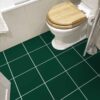Bathroom Kitchen Wall Floor Tile Vinyl Decals. White Black Seamless Design, Upgrade with Peel and Stick Tile Stickers | Waterproof & Removable