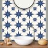 Buy Vinyl Floor Tiles Vinyl | Waterproof Blue Star Tile Stickers decal