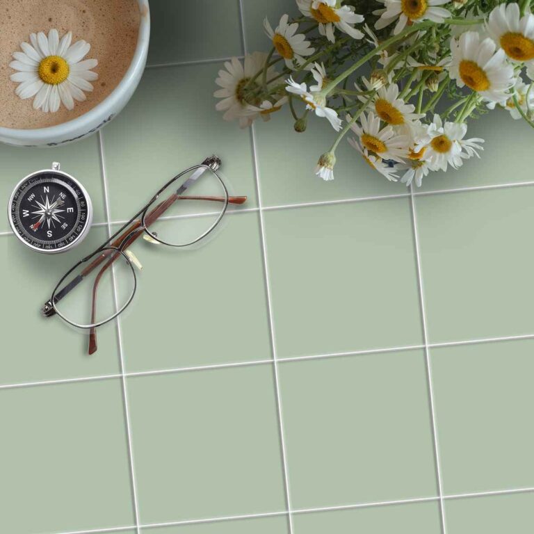 Green Floor Tile Stickers | Kitchen, Wall, Bathroom, Tile Decals| Antiskid Floor Tile Stickers | Removable | FREE DELIVERY!
