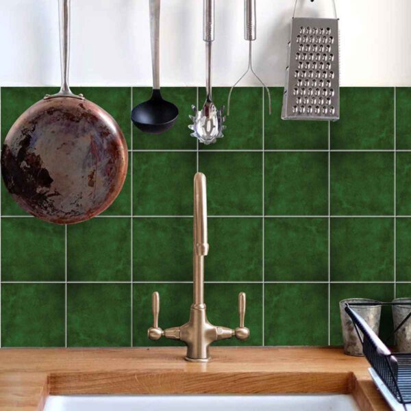 Textured Peel & Stick Floor Tile Stickers | Waterproof, Removable Kitchen Bathroom Wall Backsplash Tile Stickers