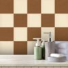 Beige Texture Tile Sticker | Peel and Stick Bathroom Kitchen, Wall Backsplash Tile Decals | Antiskid Floor Tile Stickers with FREE SHIPPING!