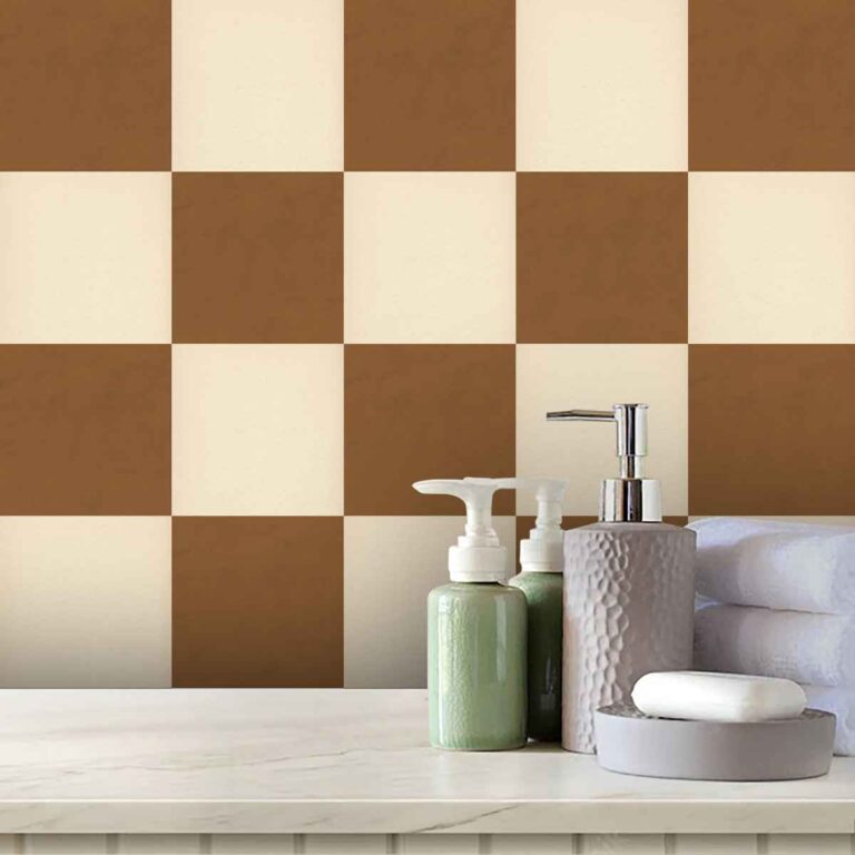 Beige Texture Tile Sticker | Peel and Stick Bathroom Kitchen, Wall Backsplash Tile Decals | Antiskid Floor Tile Stickers with FREE SHIPPING!