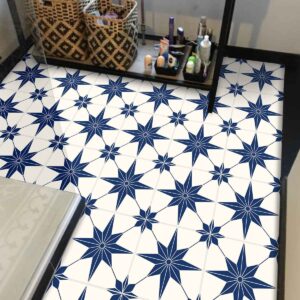 Buy Vinyl Floor Tiles Vinyl | Waterproof Blue Star Tile Stickers decal