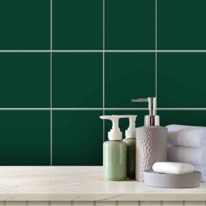 Bathroom Kitchen Wall Floor Tile Vinyl Decals. White Black Seamless Design, Upgrade with Peel and Stick Tile Stickers | Waterproof & Removable