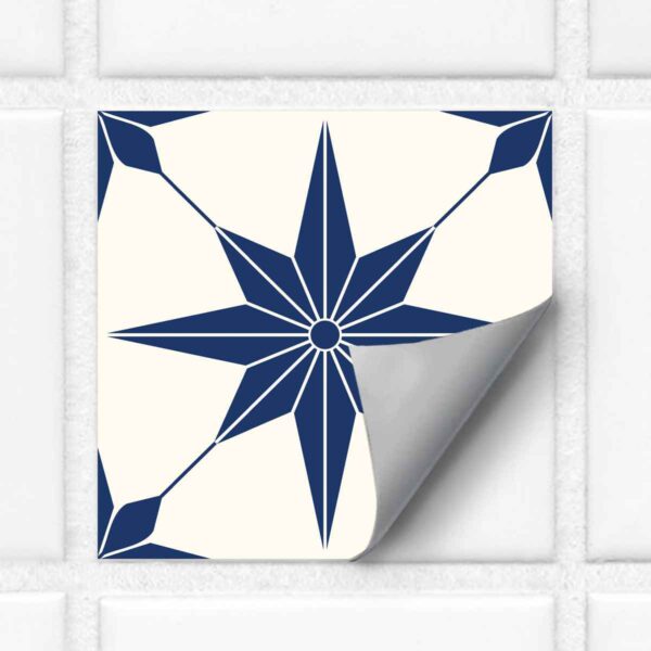 Buy Vinyl Floor Tiles Vinyl | Waterproof Blue Star Tile Stickers decal