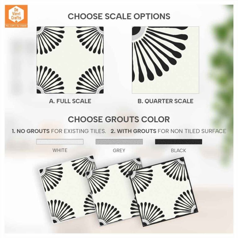 Kitchen, Bathroom Wall Backsplash Tile Decals | Waterproof and Removable Tile Decals