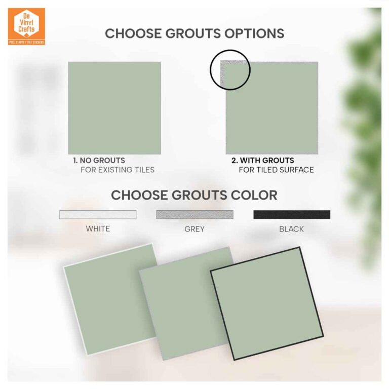 Green Floor Tile Stickers | Kitchen, Wall, Bathroom, Tile Decals| Antiskid Floor Tile Stickers | Removable | FREE DELIVERY!