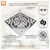 Floral Floor Tile Stickers | Peel and Stick Tile Decals for Kitchen, Bathroom & Wall | Antiskid Floor Tile Stickers