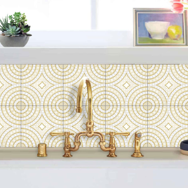 Luxury Vinyl Tile Flooring, Gold Stick-on vinyl tiles