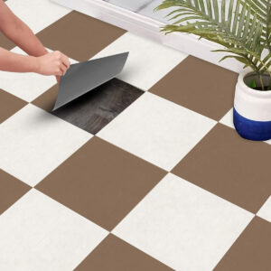 Checkered Vinyl Sheet, Checkerboard Vinyl Tile, Luxury Vinyl Tile Checkerboard, Peel And Stick Floor Tile Checkerboard, Checkerboard Vinyl Floor Tiles