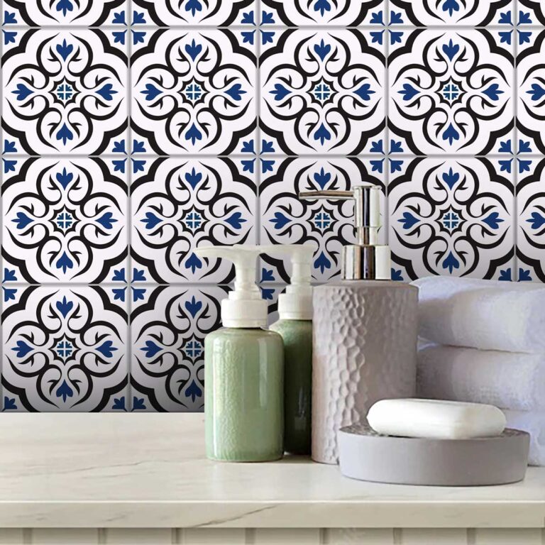 Blue Peel and Stick Tiles, Peel and Stick Tile Backsplash, Removable Tile Stickers, Self-Adhesive Wall Tiles, Vinyl Tile Decals for Kitchen, Decorative Tile Decals, Easy Install Wall Tiles, Temporary Kitchen Backsplash Tiles, Classic Blue Wall Stickers