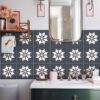 Black And White Tile Stickers, Black And White Tile Vinyl, Stickable Floor Tiles, Stick And Peel Wall Tiles, Modern Vinyl Tile, Modern Peel And Stick Floor Tile, Bathroom Modern Peel And Stick Floor Tile