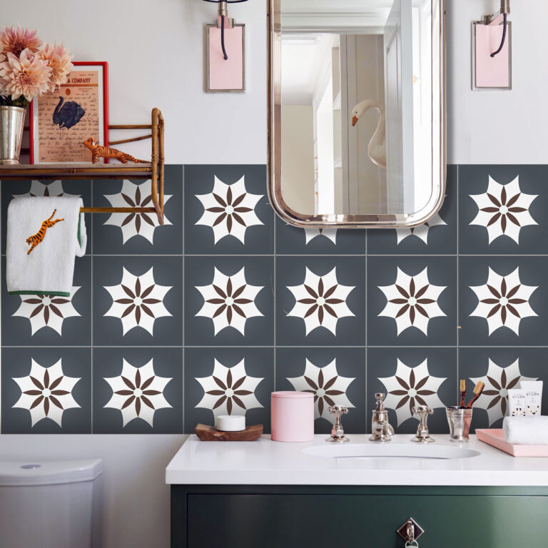 Black And White Tile Stickers, Black And White Tile Vinyl, Stickable Floor Tiles, Stick And Peel Wall Tiles, Modern Vinyl Tile, Modern Peel And Stick Floor Tile, Bathroom Modern Peel And Stick Floor Tile