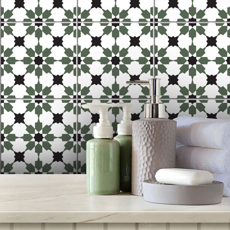 Moroccan Tile Decals, Moroccan Style Tile Stickers, Moroccan Tile Sticker, Moroccan Wall Tile Stickers, Tile Stickers Retro, Tile Stickers To Cover Old Tiles, Vintage Tile Decals, Vintage Tile Transfers, Vintage Pattern Tile Stickers