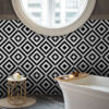 black and white tile stickers,black and white tile vinyl flooring, black and white adhesive floor tiles, luxury vinyl tile black and white, black and white self adhesive floor tiles, 12x12 black and white vinyl tile, black and white vinyl floor tiles