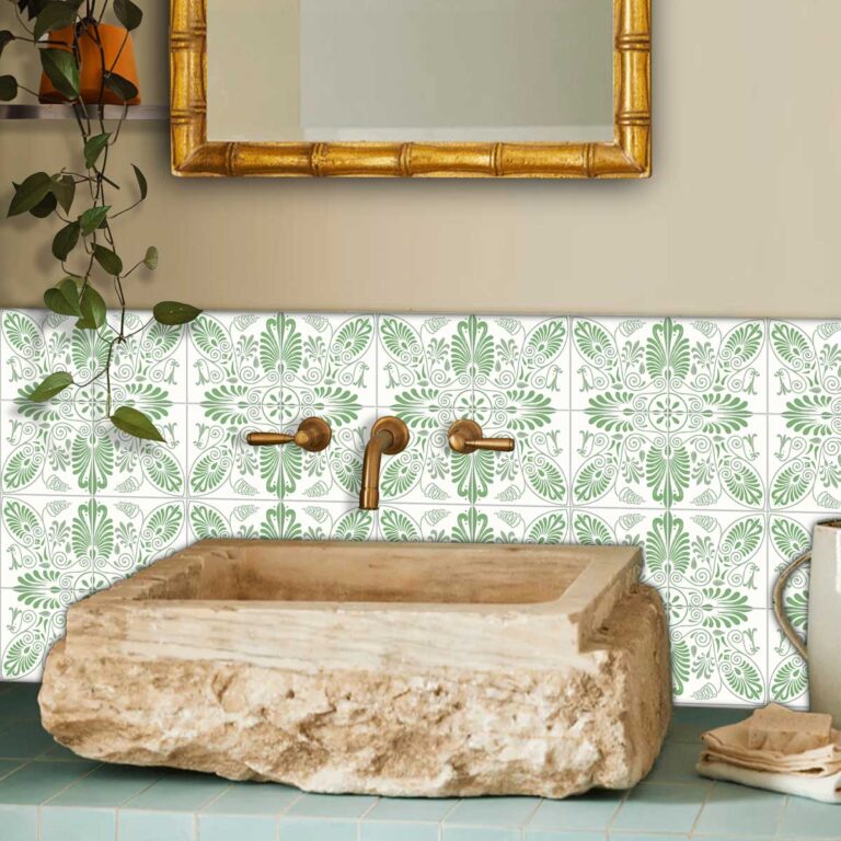 Green Backsplash For Bathroom, Modern Wall Art For Living Room, Trendy Wall Art, Backsplash With Green