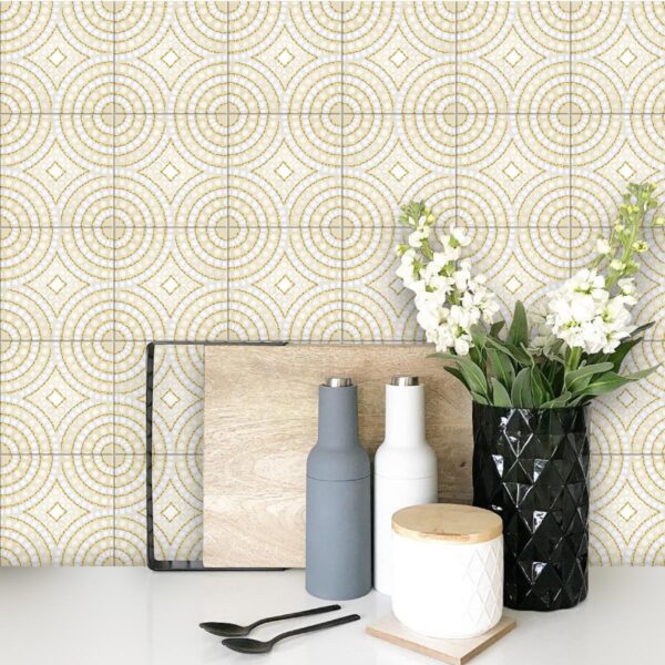 Luxury Vinyl Tile Flooring, Gold Stick-on vinyl tiles