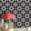Easy DIY Vinyl Stickers, black and white peel and stick backsplash decals. Self-adhesive vinyl stickers USA, black and white tile stickers,black and white tile vinyl flooring, black and white adhesive floor tiles, luxury vinyl tile black and white, black and white self adhesive floor tiles