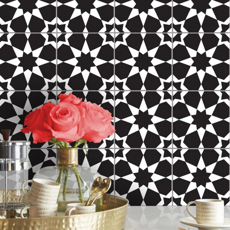 Easy DIY Vinyl Stickers, black and white peel and stick backsplash decals. Self-adhesive vinyl stickers USA, black and white tile stickers,black and white tile vinyl flooring, black and white adhesive floor tiles, luxury vinyl tile black and white, black and white self adhesive floor tiles