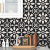 DIY Vinyl Stickers, Self-Adhesive Black & White Vinyl Tile Decals - Modern Backsplash Sticker, luxury vinyl tile black and white, black and white self adhesive floor tiles