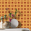 Vintage Floral Tile Backsplash, Retro Kitchen Tile Designs, Floral Patterned Backsplash Tiles, Mid-Century Modern Kitchen Tiles, Antique Flower Tile Backsplash, Classic Floral Ceramic Tiles, Vintage-Inspired Kitchen Backsplash, Retro Flower Tile Stickers, Floral Peel-and-Stick Backsplash, 1950s Kitchen Tile Patterns