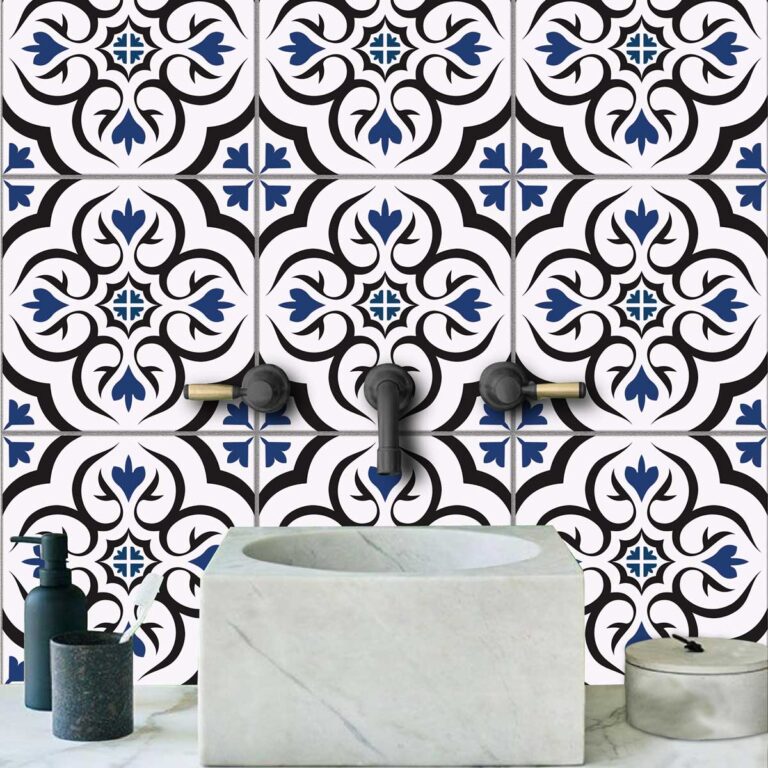Blue Peel and Stick Tiles, Peel and Stick Tile Backsplash, Removable Tile Stickers, Self-Adhesive Wall Tiles, Vinyl Tile Decals for Kitchen, Decorative Tile Decals, Easy Install Wall Tiles, Temporary Kitchen Backsplash Tiles, Classic Blue Wall Stickers