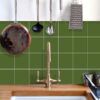 Solid Olive Tile Stickers, Green Tile Vinyl, Green Backsplash, Lowes Vinyl Tile Flooring, Peel And Stick Floor Tiles, Vinyl Tile Flooring, Sticky Floor Tiles