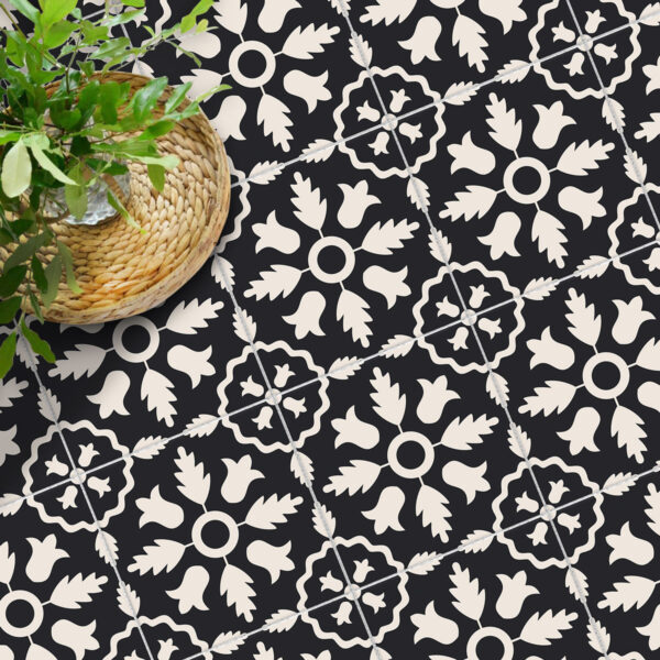 DIY Vinyl Stickers, Self-Adhesive Black & White Vinyl Tile Decals - Modern Backsplash Sticker, luxury vinyl tile black and white, black and white self adhesive floor tiles