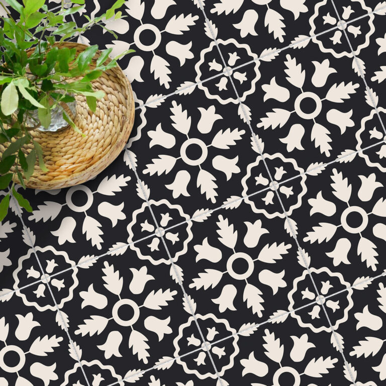 DIY Vinyl Stickers, Self-Adhesive Black & White Vinyl Tile Decals - Modern Backsplash Sticker, luxury vinyl tile black and white, black and white self adhesive floor tiles