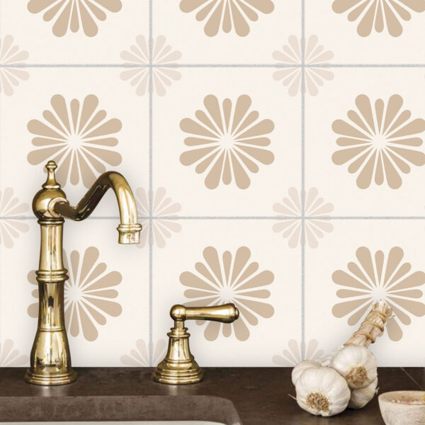 Geometric Tile Stickers, Geometric Backsplash, Floral Tile Stickers, Geometric Kitchen Backsplash, White Geometric Backsplash, Flower Tile Stickers, Geometric Pattern Backsplash, Flower Wall Stickers Decor, Floral Wallpaper Stickers, Floral Wallpaper Decals, Wall Floral Decals, Vintage Floral Stickers, Vintage Flower Sticker, Flower Decals