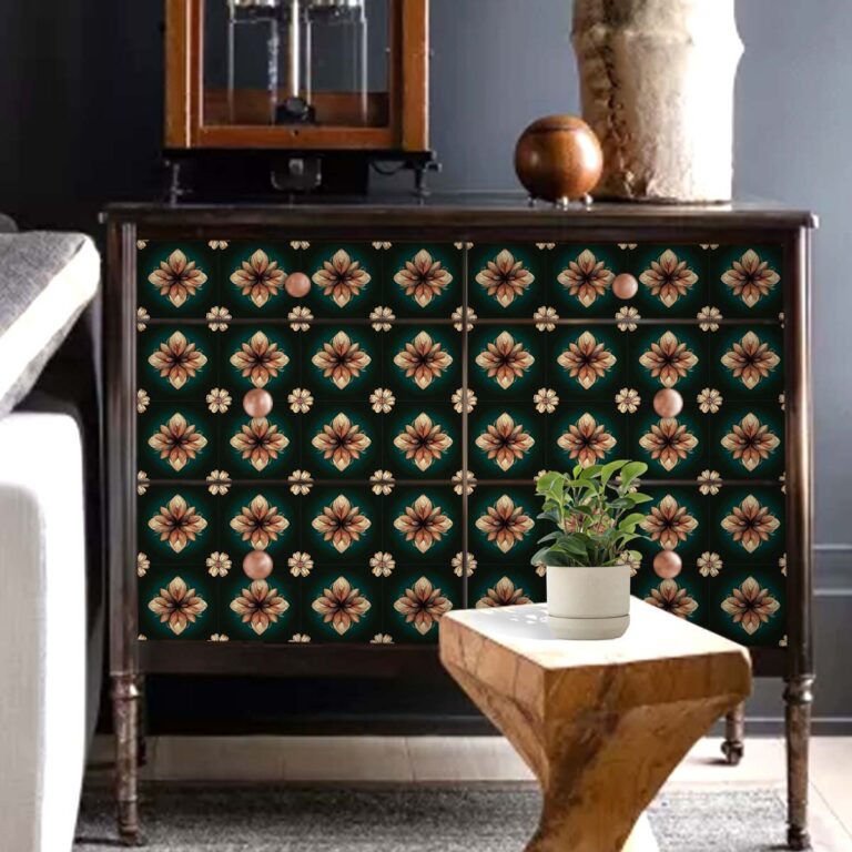 Flower Wall Stickers Decor, Furniture Flower Transfers, Wall Art Decor Flower, Big Floral Wall Decals, Furniture Floral Decals, Dark Green Backsplash Tile, Stickon Tiles