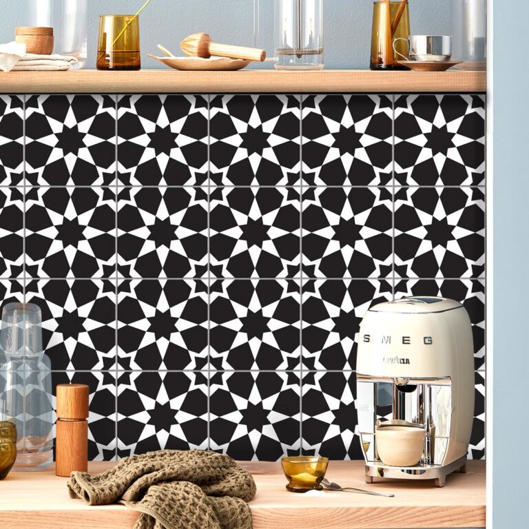Easy DIY Vinyl Stickers, black and white peel and stick backsplash decals. Self-adhesive vinyl stickers USA, black and white tile stickers,black and white tile vinyl flooring, black and white adhesive floor tiles, luxury vinyl tile black and white, black and white self adhesive floor tiles