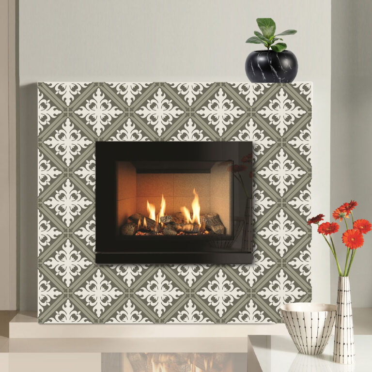 Peel and Stick Olive Floral Tile Sticker Bathroom, Peel and Stick Shower Tile, Bathroom Tiles, Floor Decals, Adhesive Floor Vinyl Tiles, Self Stick Vinyl Flooring USA