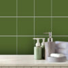 Solid Olive Tile Stickers, Green Tile Vinyl, Green Backsplash, Lowes Vinyl Tile Flooring, Peel And Stick Floor Tiles, Vinyl Tile Flooring, Sticky Floor Tiles