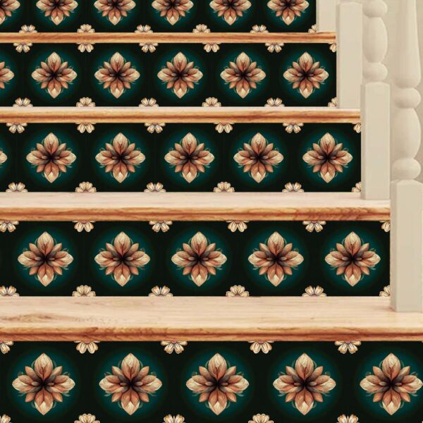 Flower Wall Stickers Decor, Furniture Flower Transfers, Wall Art Decor Flower, Big Floral Wall Decals, Furniture Floral Decals, Dark Green Backsplash Tile, Stickon Tiles