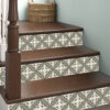 Peel and Stick Olive Floral Tile Sticker Bathroom, Peel and Stick Shower Tile, Bathroom Tiles, Floor Decals, Adhesive Floor Vinyl Tiles, Self Stick Vinyl Flooring USA