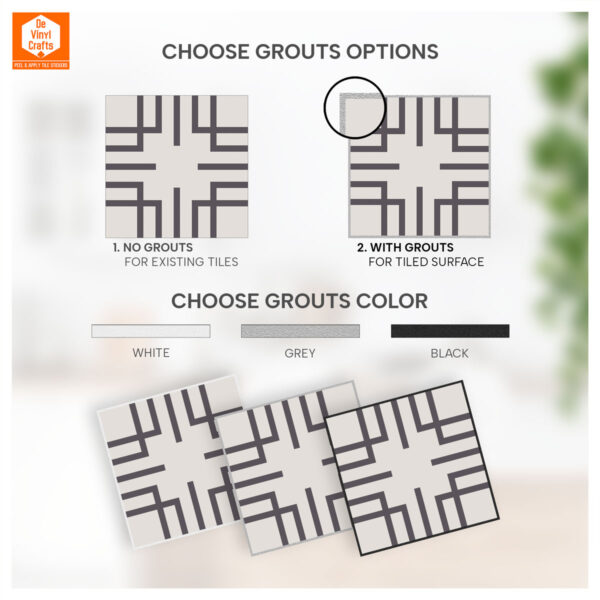 Geometric Vinyl Floor Tiles, Luxury Vinyl Tile Geometric, Geometric Tile Decals, Geometric Vinyl Tiles