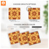 Vintage Floral Tile Backsplash, Retro Kitchen Tile Designs, Floral Patterned Backsplash Tiles, Mid-Century Modern Kitchen Tiles, Antique Flower Tile Backsplash, Classic Floral Ceramic Tiles, Vintage-Inspired Kitchen Backsplash, Retro Flower Tile Stickers, Floral Peel-and-Stick Backsplash, 1950s Kitchen Tile Patterns