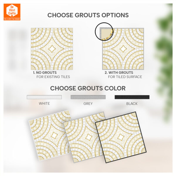 Luxury Vinyl Tile Flooring, Gold Stick-on vinyl tiles