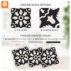 Self-Adhesive Black & White Vinyl Tile Decals - Modern Backsplash Sticker, luxury vinyl tile black and white, black and white self adhesive floor tiles