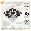 Easy DIY Vinyl Stickers, black and white peel and stick backsplash decals. Self-adhesive vinyl stickers USA